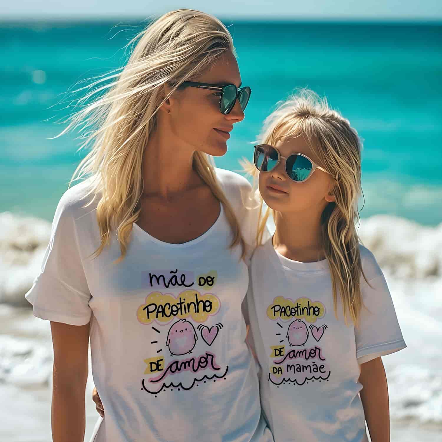 Mãe Do Pacotinho De Amor; Pacotinho De Amor Da Mamãe - Camisetas Personalizadas para o Dia das Mães
